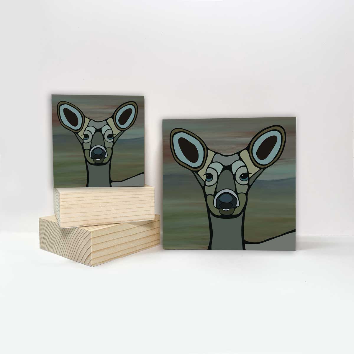 Print on Wood Block - Deer