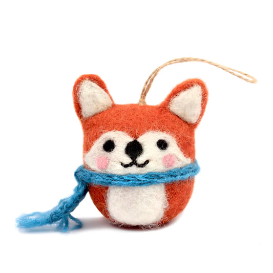 Needle-Felted Wool Fox Ornament