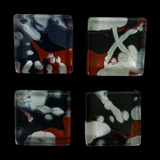 Glass Magnet Set - Abstract - Float II