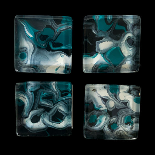 Glass Magnet Set - Abstract - Float III