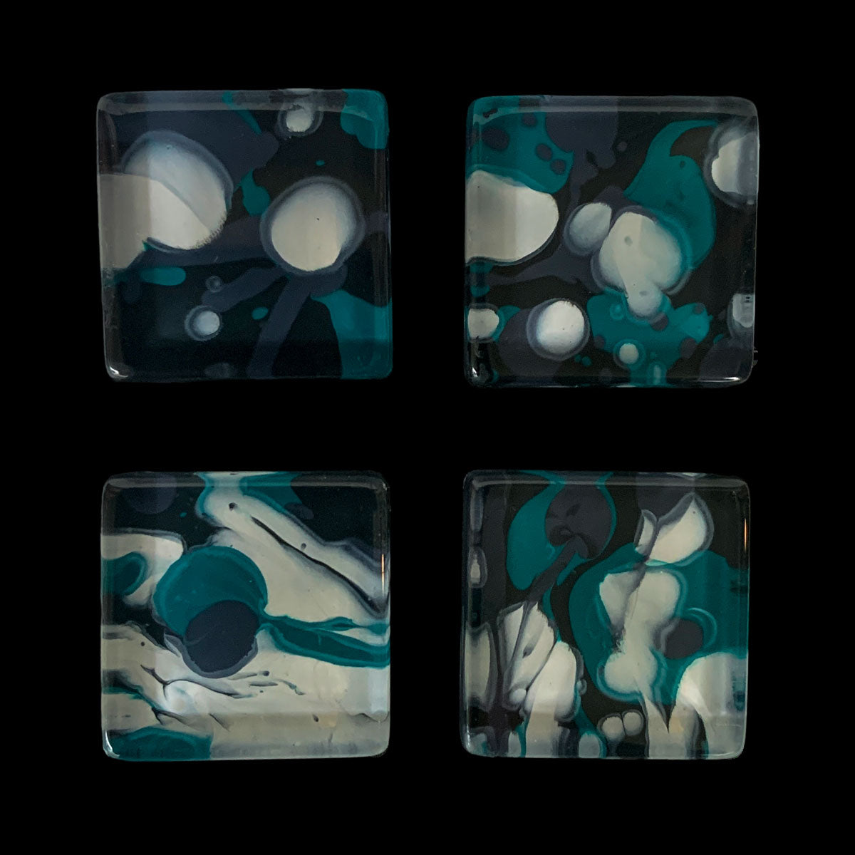 Glass Magnet Set - Abstract - Float IV