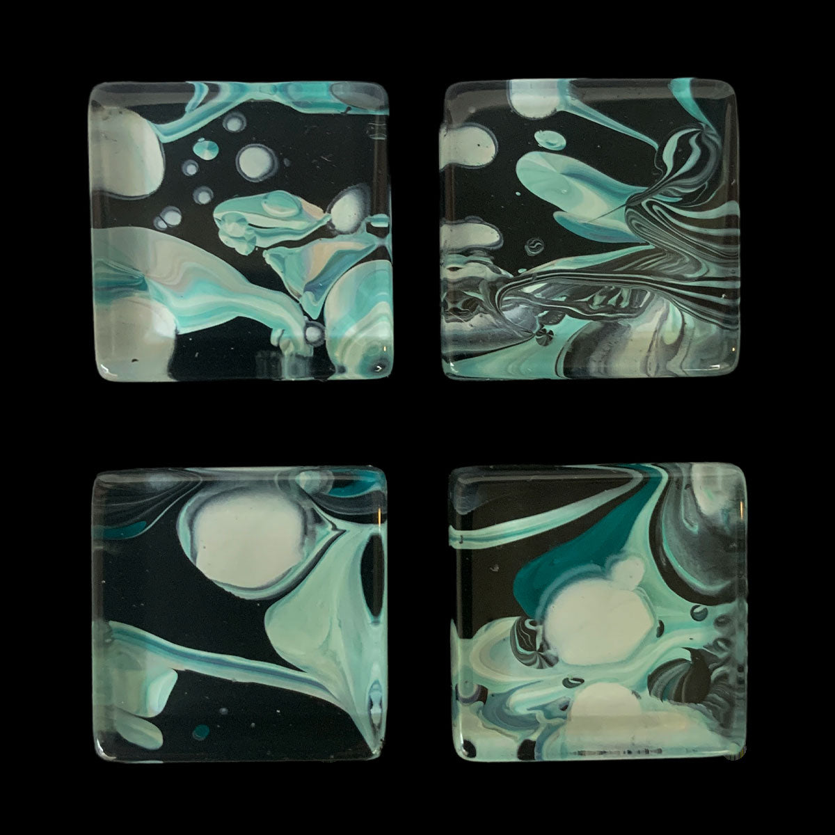Glass Magnet Set - Abstract - Intergalactic