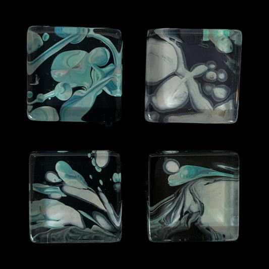 Glass Magnet Set - Abstract - Lava Lamp II