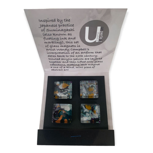 Glass Magnet Set - Abstract - Splash - Unperfekt-Studios