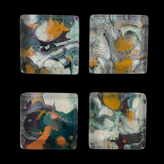 Glass Magnet Set - Abstract - Splash - Unperfekt-Studios