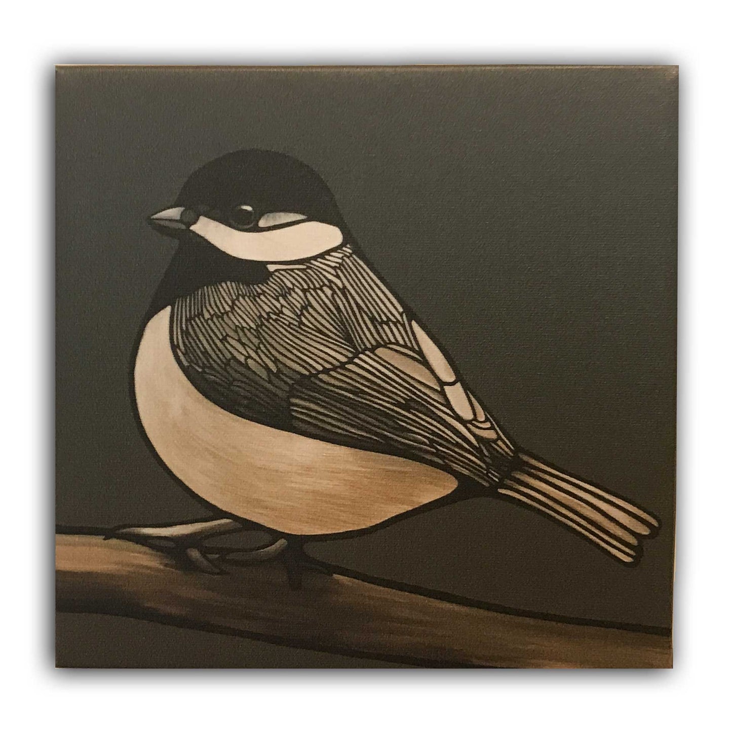 Print On Canvas - Black-Capped Chickadee